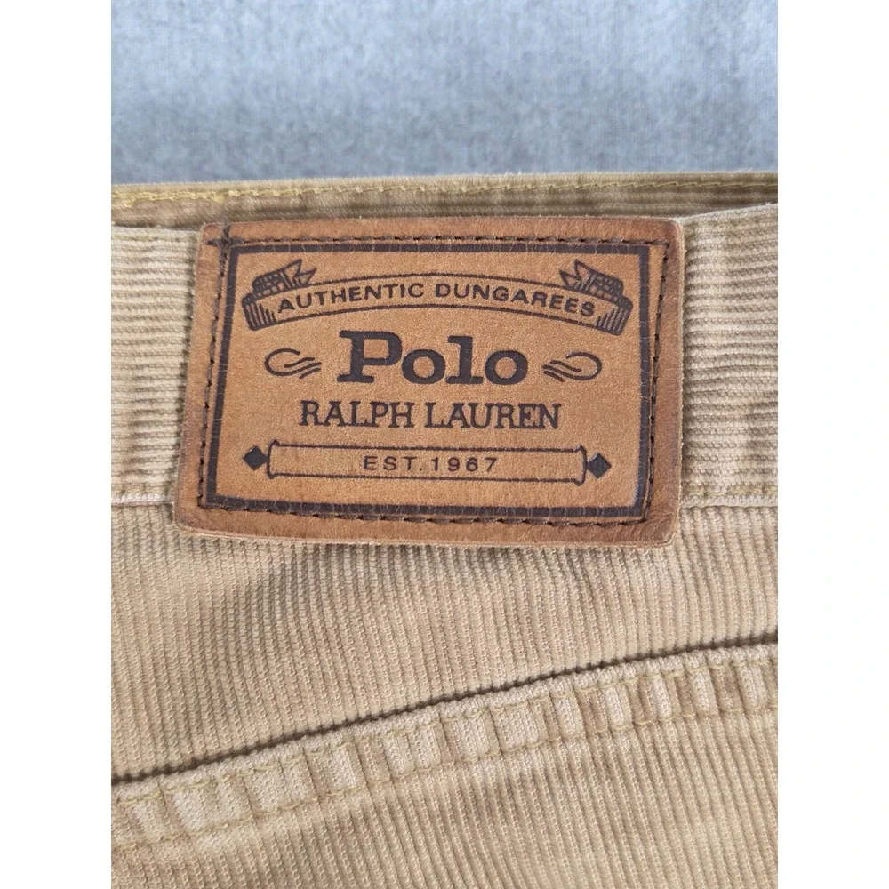 Polo Ralph Lauren Corduroy Pants 34x30 Brown‎ Retro 90s Vintage Straight Leg